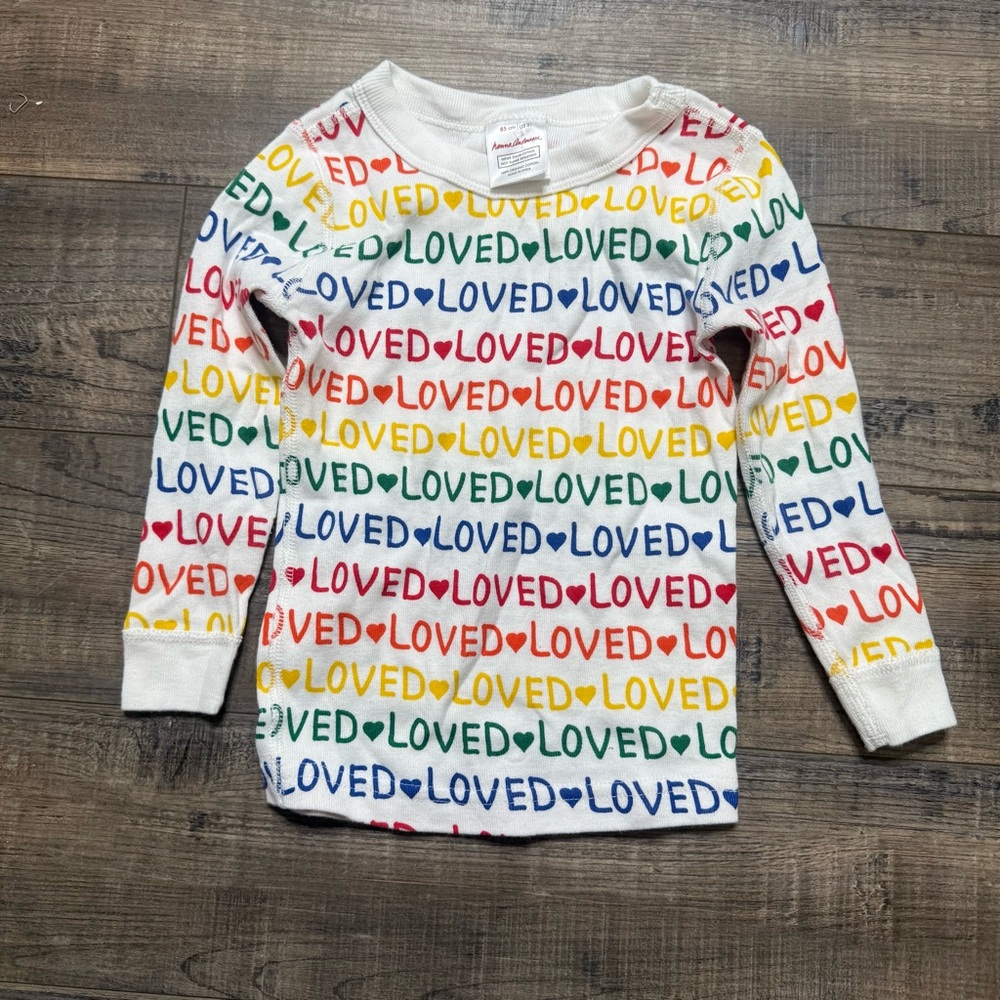 Hanna Andersson Loved Pride Multicolor Organic Cotton Pajamas Size 2T - Picture 3 of 6